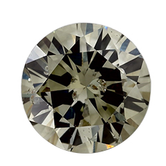 Круглый бриллиант 0.53 карат Fancy Dark Gray-Yellowish Green / I1 G/G #2185504147