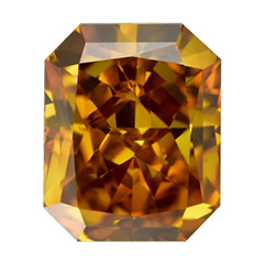 Фантазийный насыщенный Коричневато- Оранжевый бриллиант, 1.11 карат 